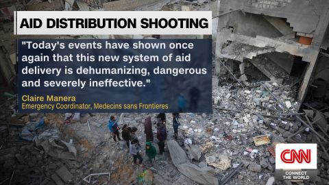 <p>CNN's Eleni Giokos speaks to the Secretary General of Medecins Sans Frontieres about the victims his team treated on the ground in Gaza following a mass casualty incident at an aid distribution site.</p>
