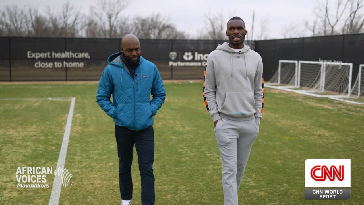 <p>Major League Soccer has seen an uptick of interest from players from around the world in recent years. One such star that is no stranger to the international spotlight is Congolese Christian Benteke. With 10 years in the English Premier League, and close to 50 international appearances for Belgium under his belt, he came to the U.S. to break some records but also, he says, on a personal quest for happiness, as he's been explaining to Larry Madowo for African Voices Playmakers.</p>
