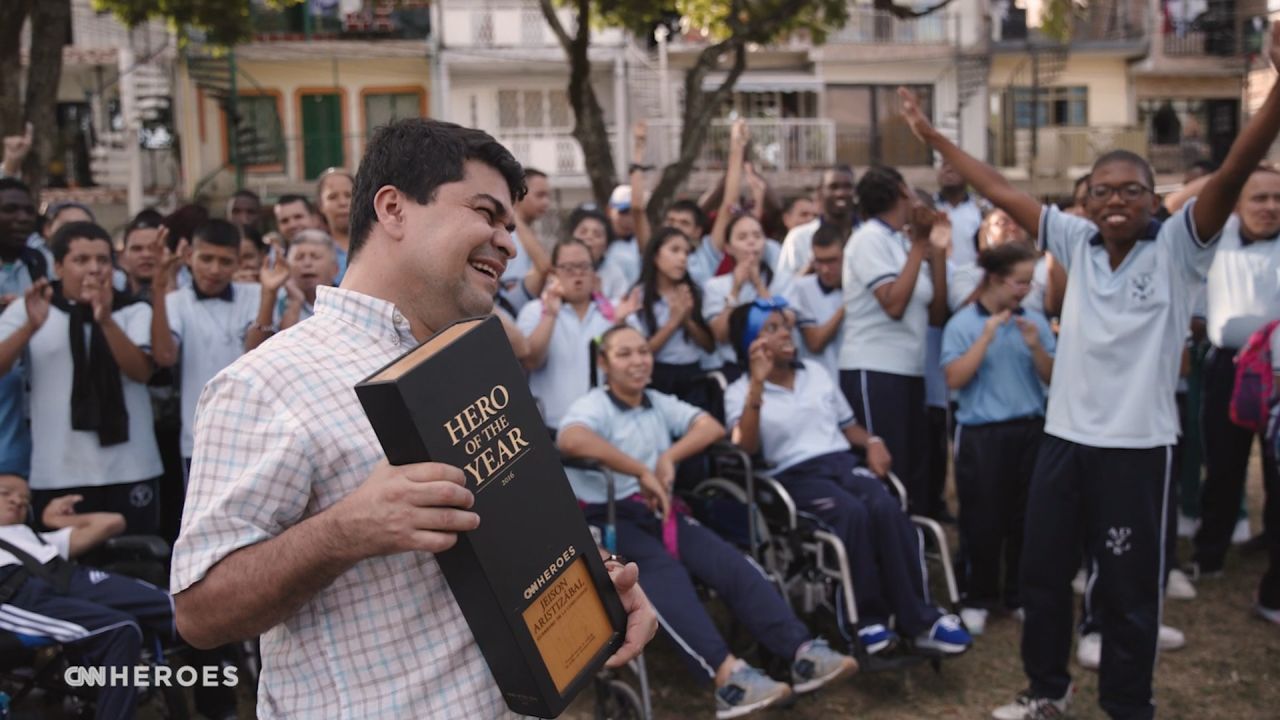 <p>In Cali, Colombia, 2016 CNN Hero of the Year Jeison Aristizábal has helped transform the lives of thousands of young people with disabilities. His foundation's efforts have grown in big ways since his recognition.</p>