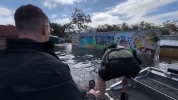 <p>Video from the Hillsborough County Sheriff's Department shows the rescue of a young teen floating on a fence through flood waters. CNN speaks with Hillsborough County Sheriff Chad Chronister, who assisted in the rescue.</p>