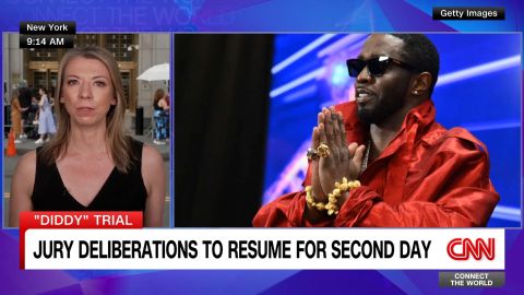 <p>Jurors in the Sean "Diddy" Combs' criminal trial resumed deliberations for a second day on Tuesday. The rapper faces charges of sex trafficking, racketeering conspiracy and transportation to engage in prostitution. CNN's Kara Scannell has the latest from New York.</p>