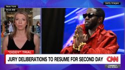 <p>Jurors in the Sean "Diddy" Combs' criminal trial resumed deliberations for a second day on Tuesday. The rapper faces charges of sex trafficking, racketeering conspiracy and transportation to engage in prostitution. CNN's Kara Scannell has the latest from New York.</p>