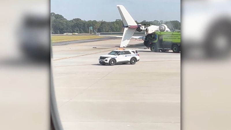 Video shows plane after collision