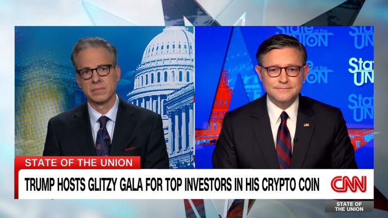 ‘Wouldn’t you want to know that list?’: Jake Tapper presses Speaker Johnson on Trump’s crypto dinner | CNN Politics