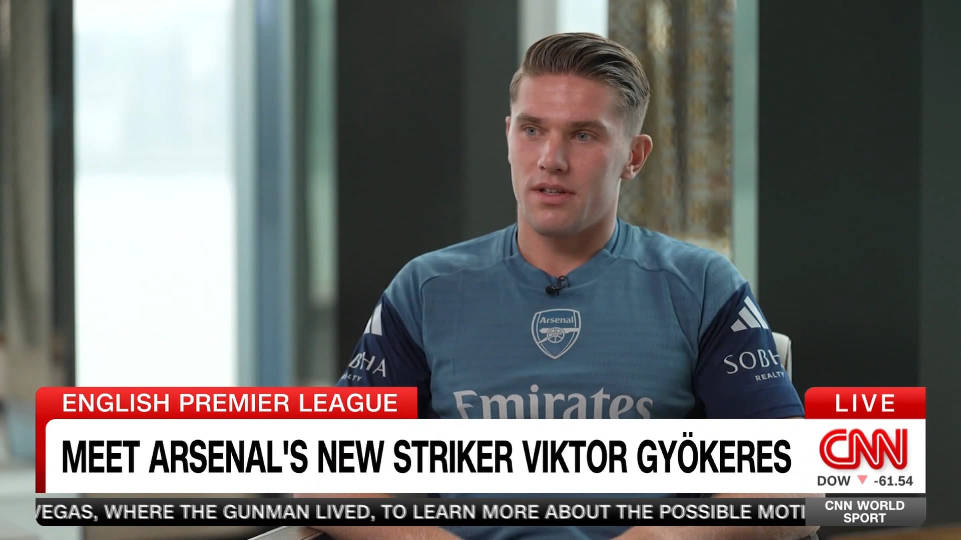 <p>Arsenal's new signing Viktor Gyökeres says that after so much talk - he's ready to hit the ground running. The Swede's move from Sporting Lisbon was confirmed last weekend - becoming Mikel Arteta's fifth new signing of the off season.</p><p>He spoke to CNN exclusively ahead of what could be his debut against rivals Tottenham on Thursday. </p>