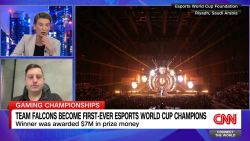 <p>The team won $7 million in prize money. Global Director of Esports for Team Falcons Grant Rousseau talks to Becky Anderson about the annual global tournament.</p>