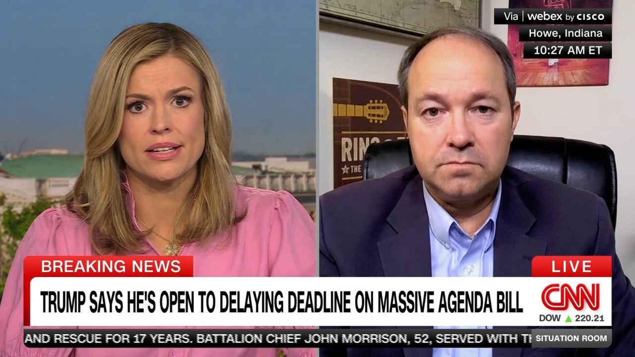 <p>Republican Congressman Marlin Stutzman from Indiana says of President Trump's megabill, "There's no reason to rush this to get it done by July 4th." He also casts doubt that the bill has enough votes in the House to pass. </p>