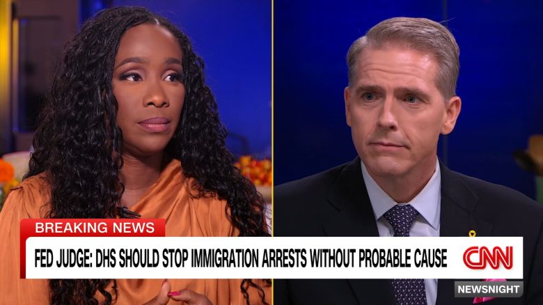 <p>A federal judge found that the Department of Homeland Security has been making arrests in Los Angeles immigration raids without probable cause. She has ordered them to stop detaining people based solely on race, spoken language or occupation. </p>