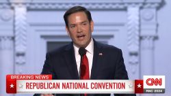 <p>Florida Senator Marco Rubio, once a contender to be former President Donald Trump’s running mate, addresses the Republican National Convention in Milwaukee, Wisconsin. “There is absolutely nothing dangerous or anything divisive about putting Americans first,” he said.</p>