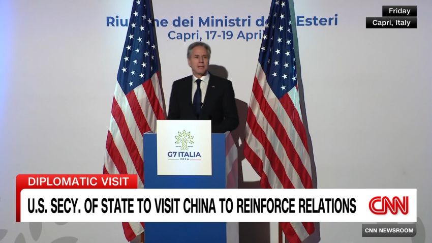 <p>U.S. Secretary of State Anthony Blinken will travel to China next week, in his second visit to that country as the United States' top diplomat. The trip is an effort to firm up relations with Beijing amid rising global tensions.</p>