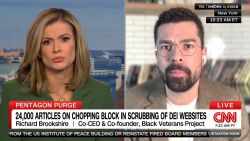 <p>Richard Brookshire, co-founder of the Black Veterans Project, told CNN's Pamela Brown that "a new Jim Crow is certainly within the realm of possibility," in light of the Pentagon purging more than 24,000 articles, including those honoring the contributions of people of color.</p>