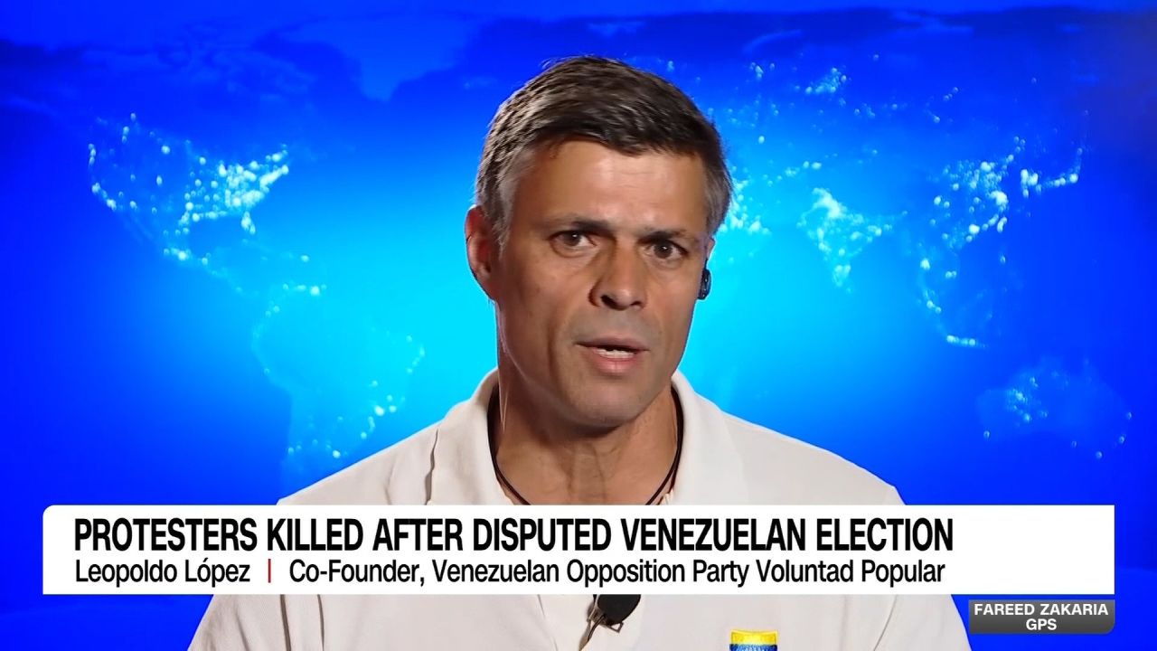 <p>Venezuelan opposition politician Leopoldo López joins Fareed to discuss the fallout from his country’s highly contested presidential elections — and why the US and countries around the world have cast serious doubt on the results.</p>