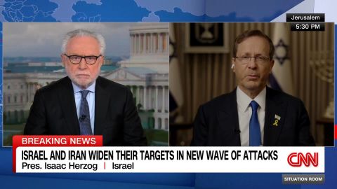 <p>Israeli President Isaac Herzog talks with CNN's Wolf Blitzer about Israel's preemptive strike against Iran as the military conflict continues for a fourth day.</p>