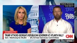 <p>CNN’s Dana Bash presses Republican Sen. Markwayne Mullin over Trump’s attacks on Georgia GOP Gov. Brian Kemp and his family.</p>