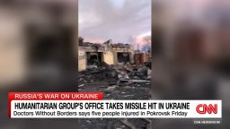 <p>Officials with Médecins Sans Frontières say their aid post in the Donetsk region of Ukraine was destroyed in a Russian airstrike. The medical charity has been operating in the area since 2015, but they've now suspended most of their work there.</p><p><br /></p>