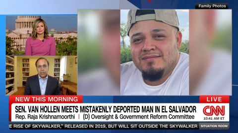 <p>Democratic Rep. Raja Krishnamoorthi of Illinois told CNN's Pamela Brown that President Trump was using the case of the mistakenly deported Maryland man to distract from what he calls the "chaos" around Trump's economic policies.</p>