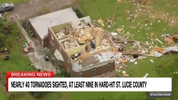 <p>At least six were killed by a tornado shortly before Hurricane Milton hit Florida. Homes torn apart, roofs ripped off, and twisted debris littering the neighborhood.</p>