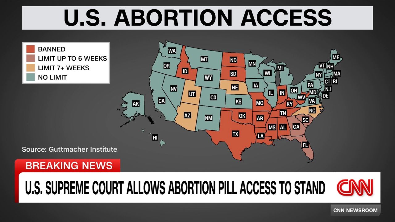 <p>CNN's Rahel Solomon speaks with David Weinstein, fmr. state & federal prosecutor, about the U.S. Supreme Court's decision to allow abortion pill access to stand. </p>