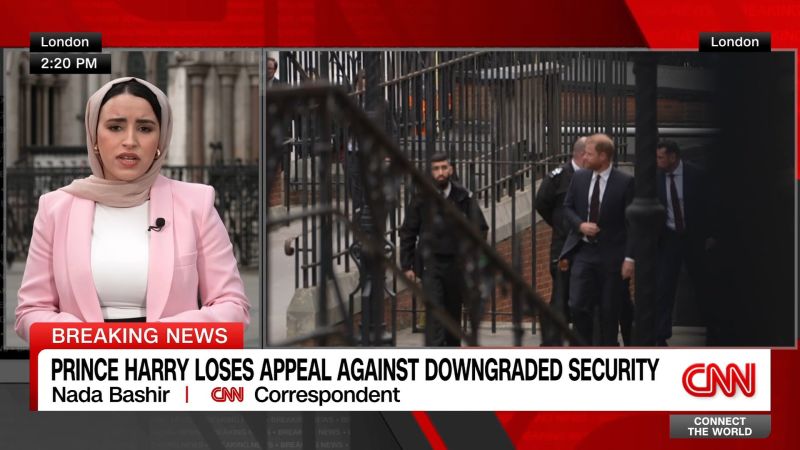 Prince Harry loses appeal against downgraded security