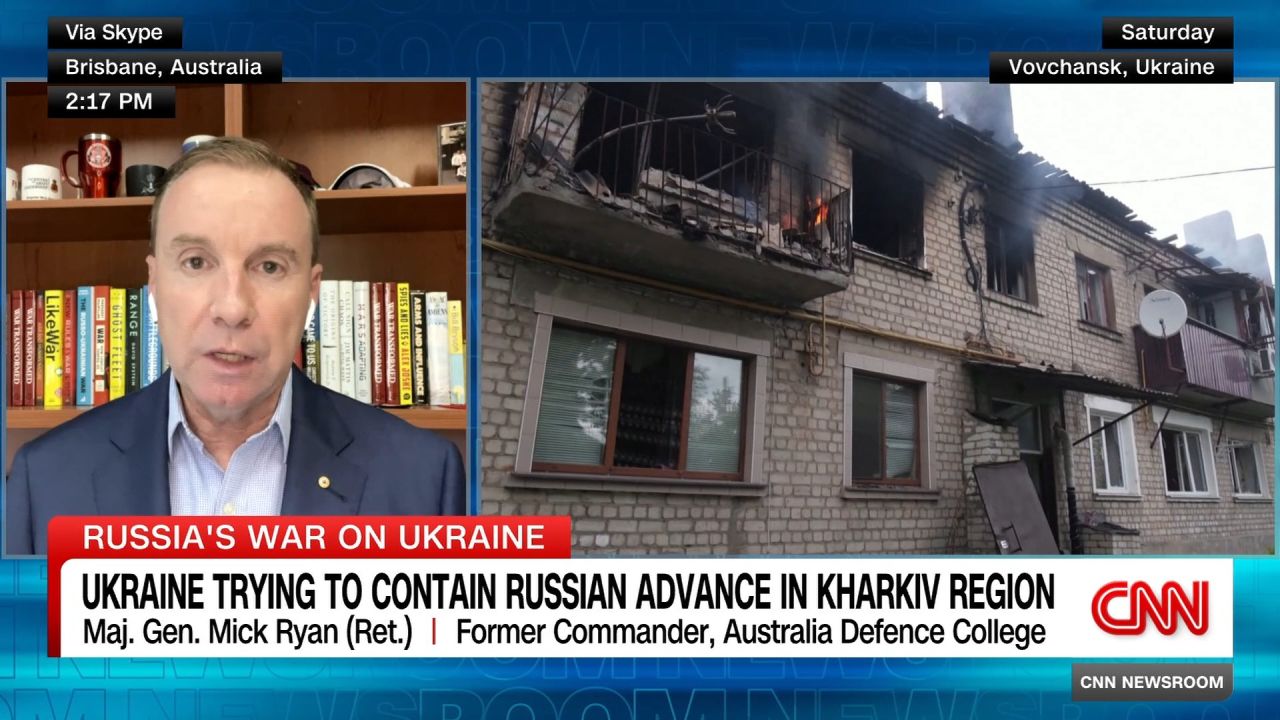 

<p>Russia says it has captured several villages amid heavy fighting in Ukraine’s Kharkiv region.  Retired Australian Army Major General Mick Ryan joins Michael Holmes to discuss what Russian forces hope to achieve on the new front.</p>
<p>” class=”image__dam-img image__dam-img–loading” onload=”this.classList.remove(‘image__dam-img–loading’)” onerror=”imageLoadError(this)” height=”1080″ width=”1920″/></picture>
    </div>
</div></div>
</p></div>
</p></div>
<div class=