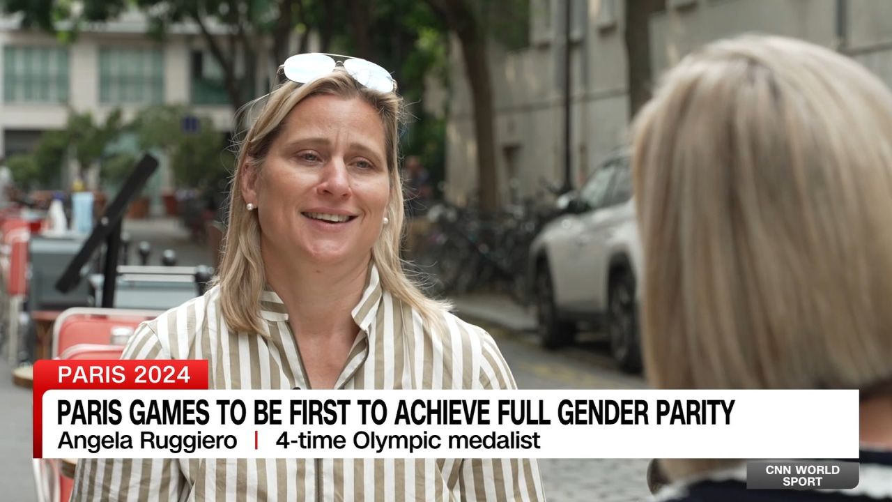 <p>Angela Ruggiero, 4-time Olympic medalist in women's ice hockey and former IOC member, speaks to CNN World Sport's Amanda Davies on gender parity and equity at the Paris Games.</p>