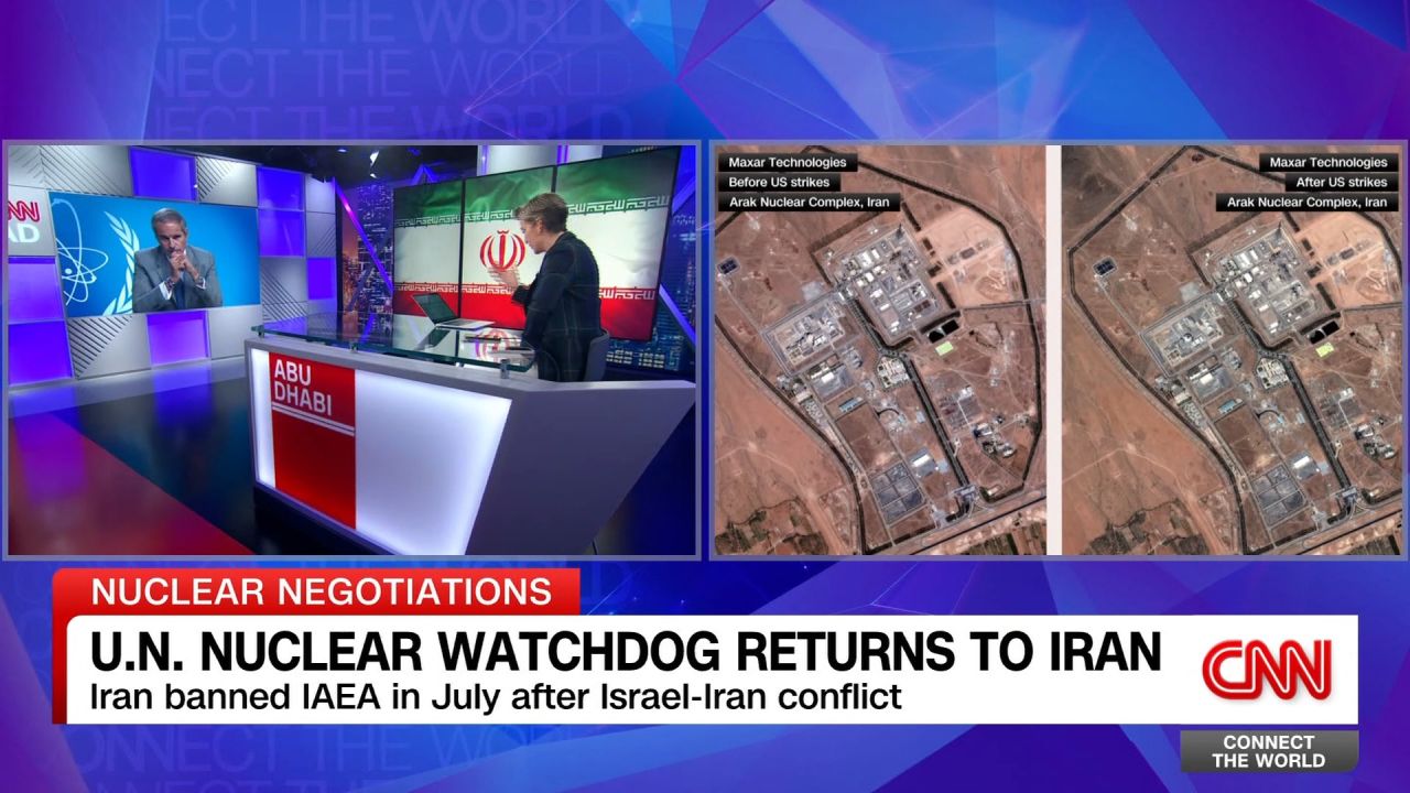 <p>As the IAEA looks to start inspections in Iran, the EU triggers a sanctions snapback mechanism, giving Iran and the EU 30 days for diplomacy. International Atomic Energy Agency chief Rafael Grossi discusses it with Becky Anderson.</p>