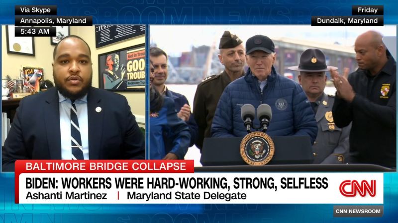 CNN's Anna Coren speaks with Ashanti Martinez, a Maryland State Delegate, about how the Baltimore bridge collapse brings a stark reminder of the vulnerabilities of immigrant workers.