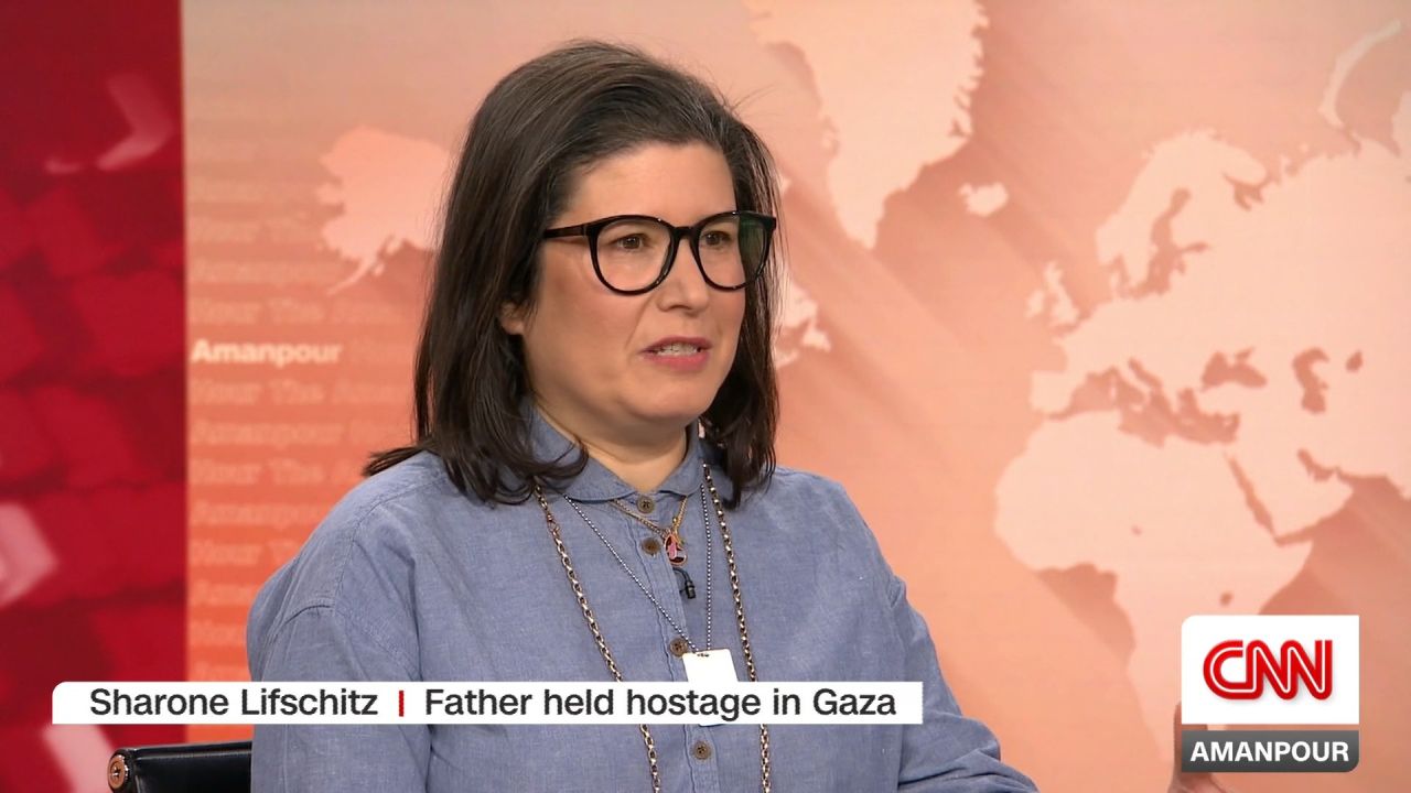 <p>Christiane Amanpour speaks with Sharone Lifschitz, whose 83-year-old father Oded Lifschitz is still being held in Gaza, 6 months after the war began.</p>