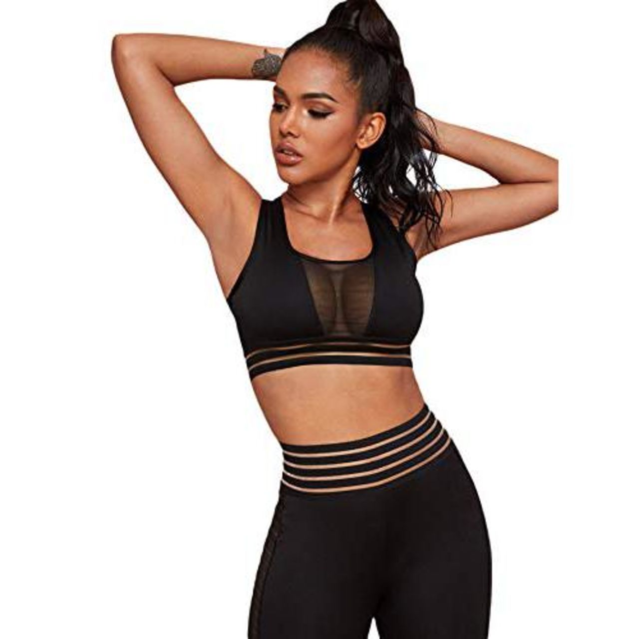 Buy GXIN 3 Pieces for Women Seamless Yoga Athletic Pants Workout High Waist  Running Tummy Control Sports Leggings, Darkgreen Grey Black, Small at