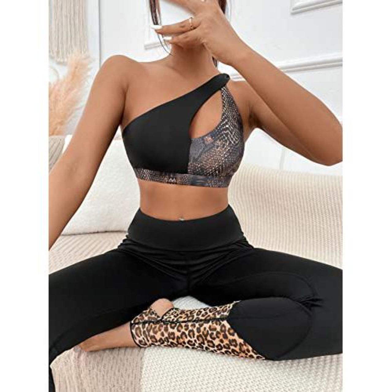 Aoxjox Yoga Pants for Women Workout High Waisted Gym Sport Adapt